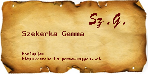 Szekerka Gemma névjegykártya
